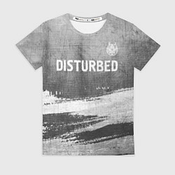 Футболка женская Disturbed - grey gradient посередине, цвет: 3D-принт