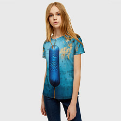 Футболка женская Синяя боксерская груша, цвет: 3D-принт — фото 2