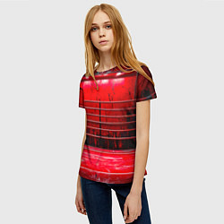 Футболка женская Красный ринг, цвет: 3D-принт — фото 2