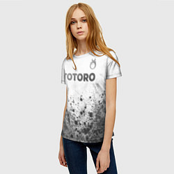 Футболка женская Totoro - white gradient посередине, цвет: 3D-принт — фото 2