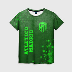 Футболка женская Atletico Madrid - green gradient вертикально, цвет: 3D-принт
