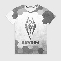 Футболка женская Skyrim - white gradient, цвет: 3D-принт