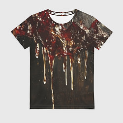 Женская футболка Стекающий мед - текстура