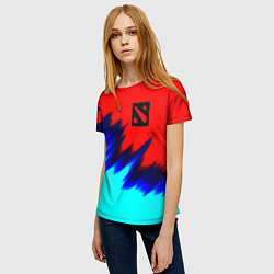 Футболка женская Dota краски, цвет: 3D-принт — фото 2