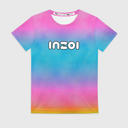 Женская футболка Inzoi розово-голубой фон