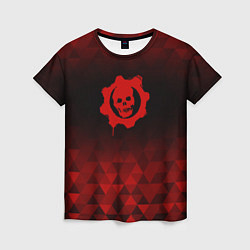 Футболка женская Gears of War red poly, цвет: 3D-принт