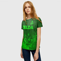Футболка женская Zelda - green gradient посередине, цвет: 3D-принт — фото 2