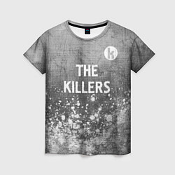 Женская футболка The Killers - grey gradient посередине