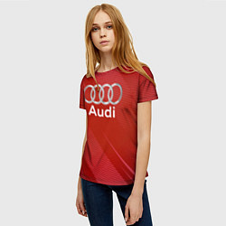 Футболка женская Audi - абстракция, цвет: 3D-принт — фото 2