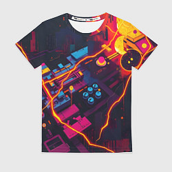 Футболка женская Техническая абстракция, цвет: 3D-принт
