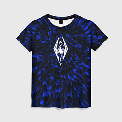 Футболка женская Skyrim blue energy, цвет: 3D-принт