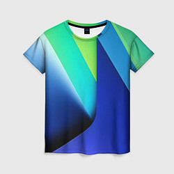 Футболка женская Color blue green, цвет: 3D-принт