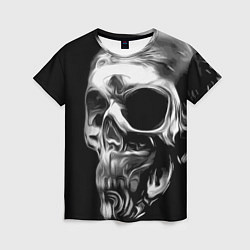 Футболка женская Стилизованный череп, цвет: 3D-принт