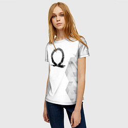 Футболка женская God of War white poly, цвет: 3D-принт — фото 2