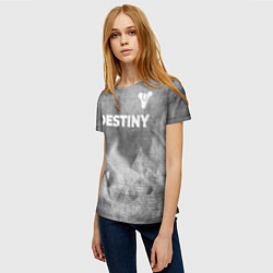 Футболка женская Destiny - grey gradient посередине, цвет: 3D-принт — фото 2