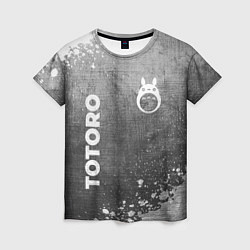 Футболка женская Totoro - grey gradient вертикально, цвет: 3D-принт