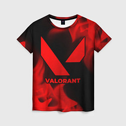 Женская футболка Valorant - red gradient