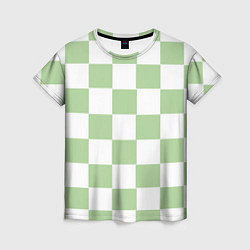 Женская футболка Квадраты зелёные