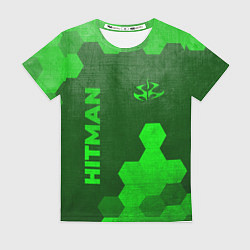Футболка женская Hitman - green gradient вертикально, цвет: 3D-принт