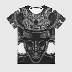 Футболка женская Голова самурая в маске Они, цвет: 3D-принт