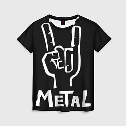 Женская футболка Metall