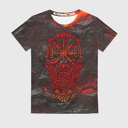 Футболка женская Компас воина в кельтском орнаменте, цвет: 3D-принт