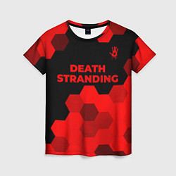 Футболка женская Death Stranding - red gradient посередине, цвет: 3D-принт