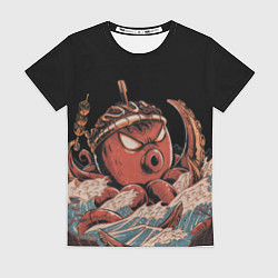 Футболка женская Осьминог такояки, цвет: 3D-принт