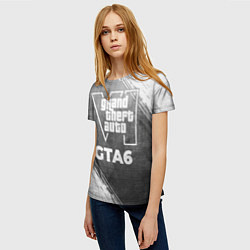 Футболка женская GTA6 - grey gradient, цвет: 3D-принт — фото 2