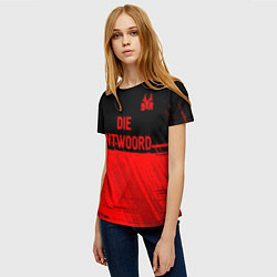 Футболка женская Die Antwoord - red gradient посередине, цвет: 3D-принт — фото 2