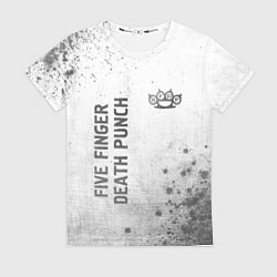Футболка женская Five Finger Death Punch - white gradient вертикаль, цвет: 3D-принт