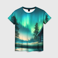 Футболка женская Салатневое небо, цвет: 3D-принт