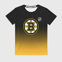 Футболка женская Бостон Брюинз - градиент, цвет: 3D-принт