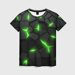Футболка женская Зеленая неоновая броня, цвет: 3D-принт