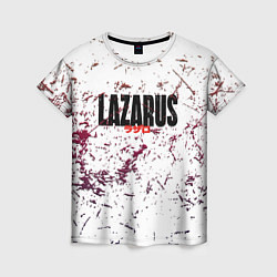 Футболка женская Лазарь аниме надпись гранж, цвет: 3D-принт