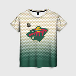 Футболка женская Миннесота Уайлд - геометрический градиент, цвет: 3D-принт