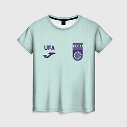Женская футболка Фк Уфа - мятный цвет и текстура