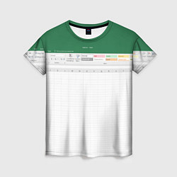 Футболка женская Таблица Excel текстура, цвет: 3D-принт