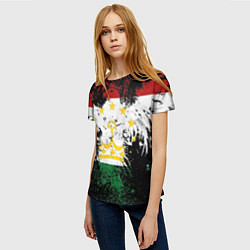 Футболка женская Таджикистан, цвет: 3D-принт — фото 2