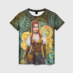 Футболка женская Стимпанк приключения, цвет: 3D-принт