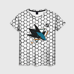 Женская футболка Сан Хосе Шаркс - белые плиты