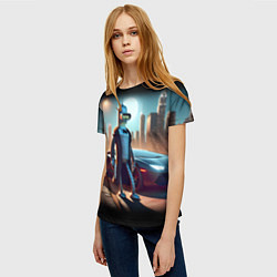 Футболка женская Бендер с пистолетом - Нью-Йоркская мафия, цвет: 3D-принт — фото 2