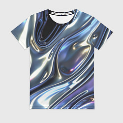 Футболка женская Серебро жидкий металл, цвет: 3D-принт