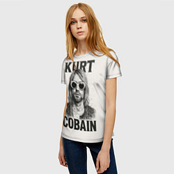 Футболка женская Kurt Cobain - grunge-art, цвет: 3D-принт — фото 2