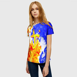 Футболка женская Doom битва огня, цвет: 3D-принт — фото 2
