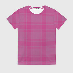 Футболка женская Checkered pink, цвет: 3D-принт