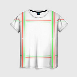 Футболка женская Neon light green red, цвет: 3D-принт