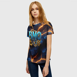 Футболка женская Объемные буквы ВМФ, цвет: 3D-принт — фото 2