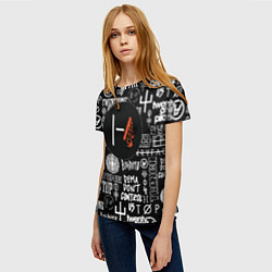 Футболка женская Twenty one pilots rock logo, цвет: 3D-принт — фото 2