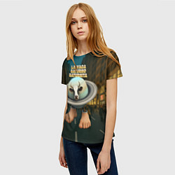 Футболка женская La Vaca Saturno Saturnita мем, цвет: 3D-принт — фото 2
